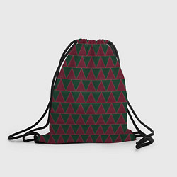Рюкзак-мешок Красные и зеленые треугольники, цвет: 3D-принт