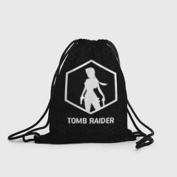 Рюкзак-мешок Tomb Raider glitch на темном фоне, цвет: 3D-принт