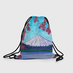 Рюкзак-мешок Цветение сакуры Фудзияма, цвет: 3D-принт