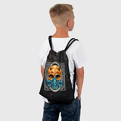 Рюкзак-мешок Череп в распираторе, цвет: 3D-принт — фото 2
