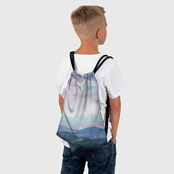 Рюкзак-мешок Горный пейзаж акварель, цвет: 3D-принт — фото 2