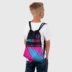 Рюкзак-мешок Mazda - neon gradient: символ сверху, цвет: 3D-принт — фото 2