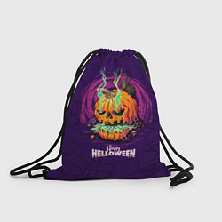 Рюкзак-мешок Злобная тыква Хэллоуин, цвет: 3D-принт