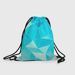 Рюкзак-мешок Легкие голубые блоки с градиентом, цвет: 3D-принт