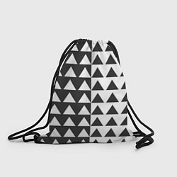 Мешок для обуви Черно-белые треугольники паттерн