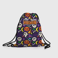 Рюкзак-мешок Хэллоуин-сладость или гадость, цвет: 3D-принт