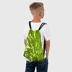 Рюкзак-мешок Зеленый абстрактный камуфляж, цвет: 3D-принт — фото 2