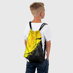 Рюкзак-мешок Black and yellow, цвет: 3D-принт — фото 2