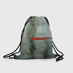 Рюкзак-мешок Тёмно-зелёный абстрактный туман и красные краски, цвет: 3D-принт