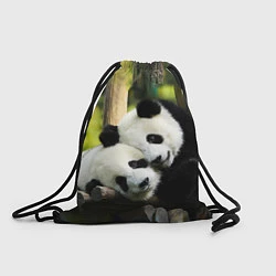 Рюкзак-мешок Влюблённые панды, цвет: 3D-принт