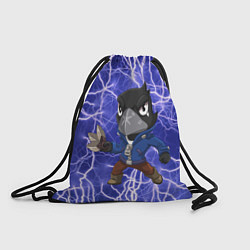 Рюкзак-мешок Кроу из Бравл Старс и молнии, цвет: 3D-принт