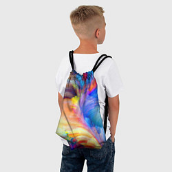 Рюкзак-мешок Неоновое перо, цвет: 3D-принт — фото 2