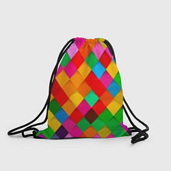 Рюкзак-мешок Цветные лоскуты - пэчворк, цвет: 3D-принт
