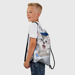 Рюкзак-мешок Котёнок в снегу, цвет: 3D-принт — фото 2