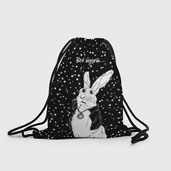 Рюкзак-мешок Кролик черный маг - всё будет, цвет: 3D-принт