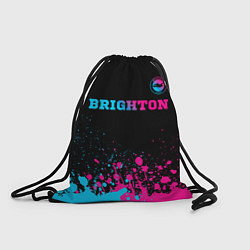 Рюкзак-мешок Brighton - neon gradient: символ сверху, цвет: 3D-принт