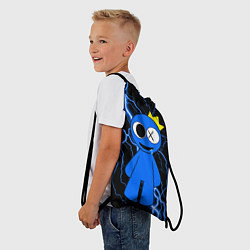 Рюкзак-мешок Радужные друзья Синий молния, цвет: 3D-принт — фото 2