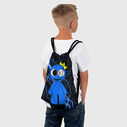 Рюкзак-мешок Радужные друзья Синий молния, цвет: 3D-принт — фото 2