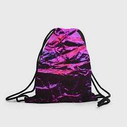 Рюкзак-мешок Мятая фольга в неоне, цвет: 3D-принт