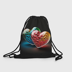 Рюкзак-мешок Сердечки для влюблённых, цвет: 3D-принт