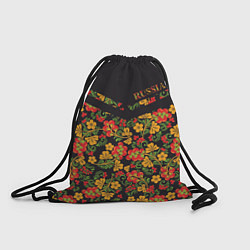 Рюкзак-мешок Полосатая хохлома, цвет: 3D-принт