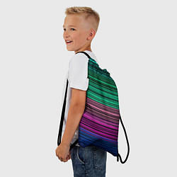 Рюкзак-мешок Разноцветные неоновые шелковые нити, цвет: 3D-принт — фото 2