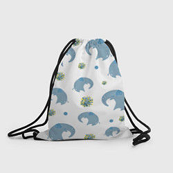 Рюкзак-мешок Слоник с одуванчиком, цвет: 3D-принт