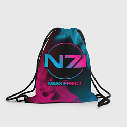 Рюкзак-мешок Mass Effect - neon gradient, цвет: 3D-принт