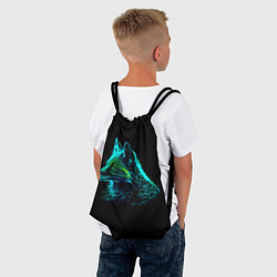 Рюкзак-мешок Неоновая лиса, цвет: 3D-принт — фото 2