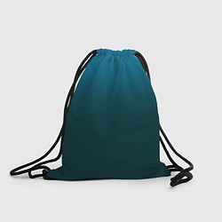 Рюкзак-мешок Градиент бирюзовый, цвет: 3D-принт
