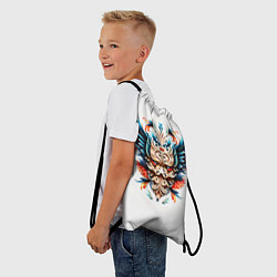 Рюкзак-мешок Маска шамана - ирезуми, цвет: 3D-принт — фото 2