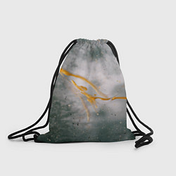 Рюкзак-мешок Абстрактный серый туман и золотая краска, цвет: 3D-принт