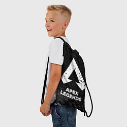 Рюкзак-мешок Apex Legends с потертостями на темном фоне, цвет: 3D-принт — фото 2