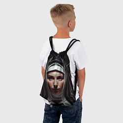 Рюкзак-мешок Нейросеть: монахиня, цвет: 3D-принт — фото 2