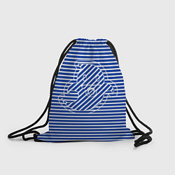 Рюкзак-мешок Веселый призрак на полосатой тельняшке, цвет: 3D-принт