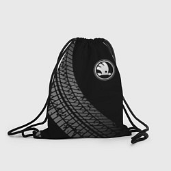 Рюкзак-мешок Skoda tire tracks, цвет: 3D-принт
