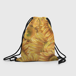 Рюкзак-мешок Подсолнухи, цвет: 3D-принт