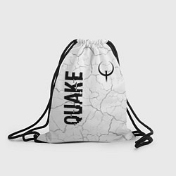 Рюкзак-мешок Quake glitch на светлом фоне: надпись, символ, цвет: 3D-принт