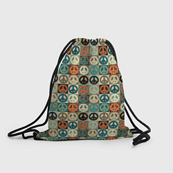 Рюкзак-мешок Peace symbol pattern, цвет: 3D-принт