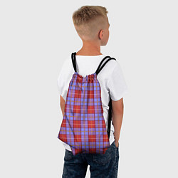 Рюкзак-мешок Ткань Шотландка красно-синяя, цвет: 3D-принт — фото 2