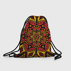 Рюкзак-мешок Мандала в стиле хохломы, цвет: 3D-принт
