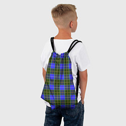 Рюкзак-мешок Ткань Шотландка сине-зелёная, цвет: 3D-принт — фото 2