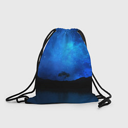 Рюкзак-мешок Звездное небо и одинокое дерево, цвет: 3D-принт
