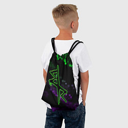 Рюкзак-мешок Логотип киберпанков из Cyberpunk: edgerunners, цвет: 3D-принт — фото 2