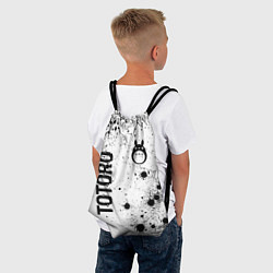 Рюкзак-мешок Totoro glitch на светлом фоне: надпись, символ, цвет: 3D-принт — фото 2