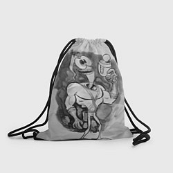 Рюкзак-мешок Червяк джим - акварель, цвет: 3D-принт