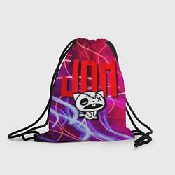 Рюкзак-мешок JDM style - одноглазый котик, цвет: 3D-принт