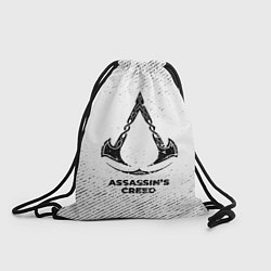 Рюкзак-мешок Assassins Creed с потертостями на светлом фоне, цвет: 3D-принт