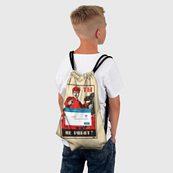 Рюкзак-мешок Доброволец - ты не робот?, цвет: 3D-принт — фото 2