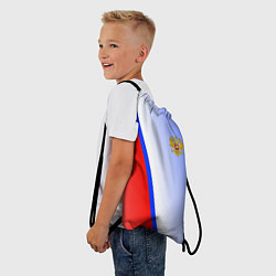 Рюкзак-мешок Россия полосы с гербом, цвет: 3D-принт — фото 2
